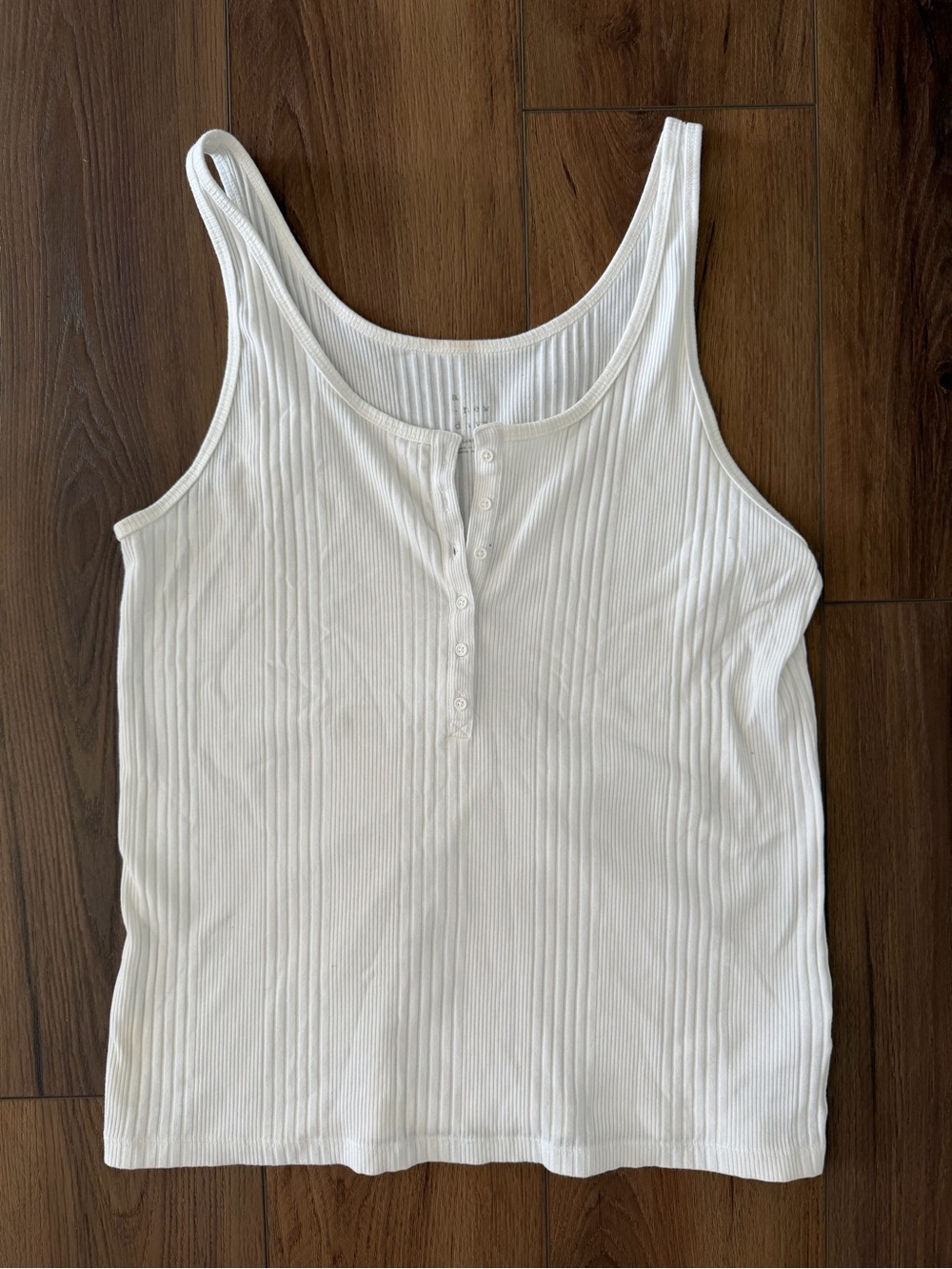a new day White Ribbed Henley Tank Top - Women